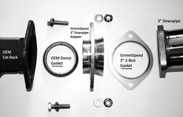 GrimmSpeed 3in Subaru Downpipe Exhaust Adapter - 077044