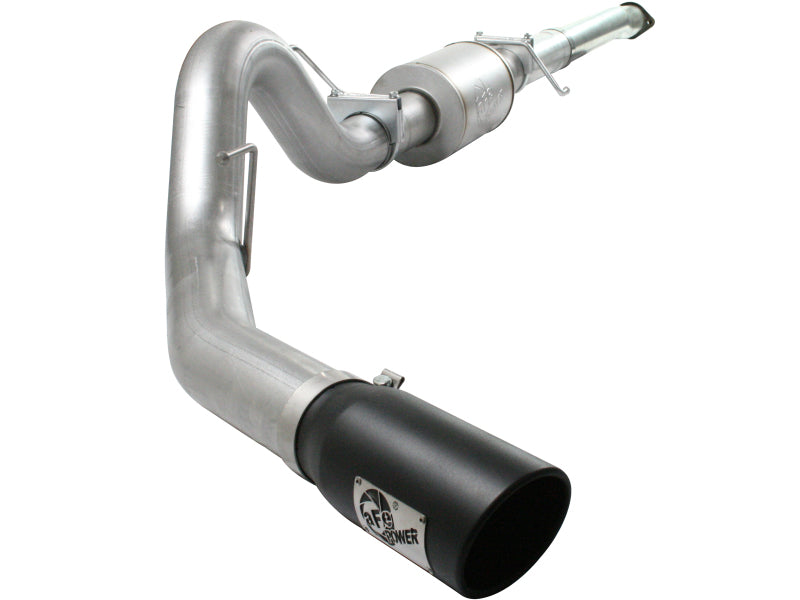 aFe Atlas Exhaust 4in Aluminized Cat-Back w/ 304 SS Black Tip 11-13 Ford F-150 EcoBoost V6 3.5L (tt) - 49-03041-B