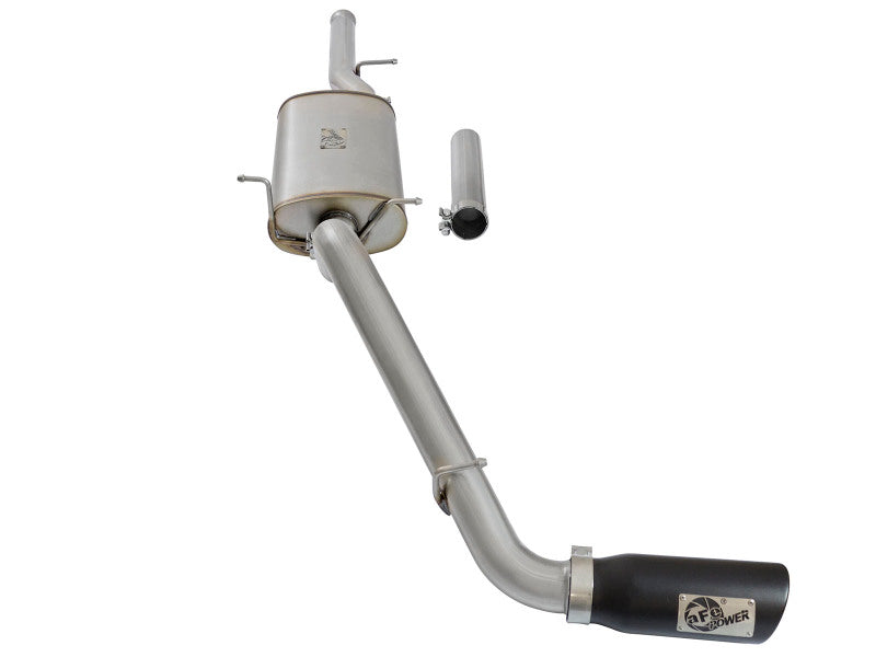 aFe MACHForce XP Exhausts Cat-Back Black Tip 09-17 GM Silverado 1500 4.3/5.3L RegCab SB/LB - 49-44072-B