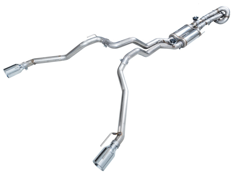 AWE 2024+ Ford Ranger Raptor 3.0L Switchpath Cat-Back Exhaust - Chrome Silver Tips - 3025-32306