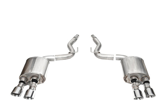 Corsa 24+ Ford Mustang Dark Horse 5.0L 3in Dual Rear Exit Axle-Back w/Twin 4.5in Polish Slash Tips - 21267