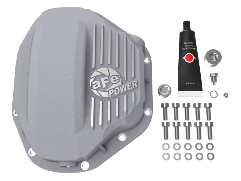 aFe Rear Differential Cover (Raw; Street Series); Dodge Diesel Trucks 94-02 L6-5.9L (td) - 46-70030