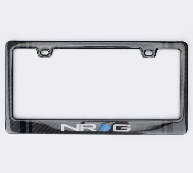 NRG Carbon License Plate Frame/ Fiber Poly Dip Finish Wet w/ NRG Logo - CARB-P200N