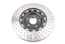 Load image into Gallery viewer, DBA 16-18 Ford Focus RS Front 5000 Series 2-Piece Drilled Rotor w/Black Hat - DBA52968BLKXD