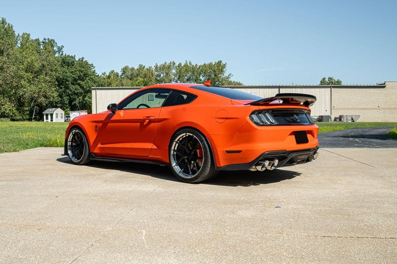 Corsa 20-22 Ford Mustang GT500 3.0in Dual Rear Exit Catback w/ Twin 5.0in Polish Slash Cut Pro Tips - 21291