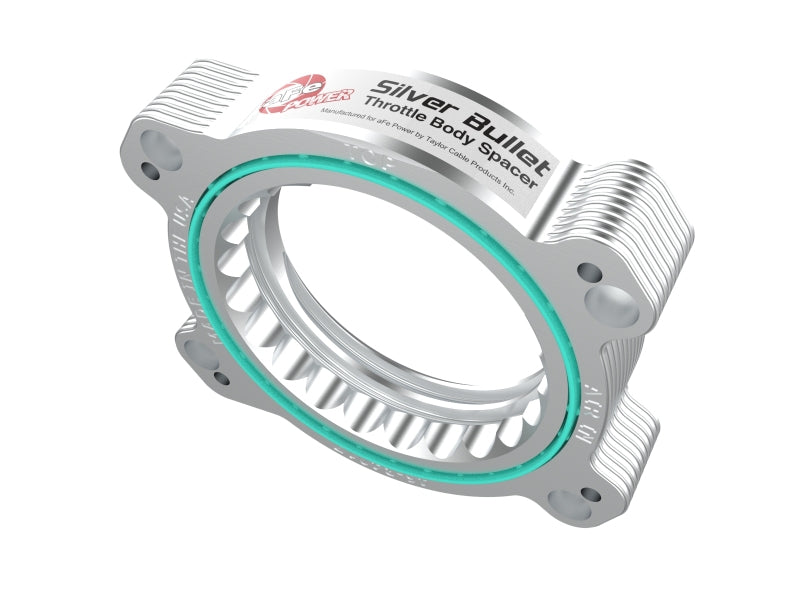 aFe 2020 Vette C8 Silver Bullet Aluminum Throttle Body Spacer Works w/ Factory Intake Only - Silver - 46-34017
