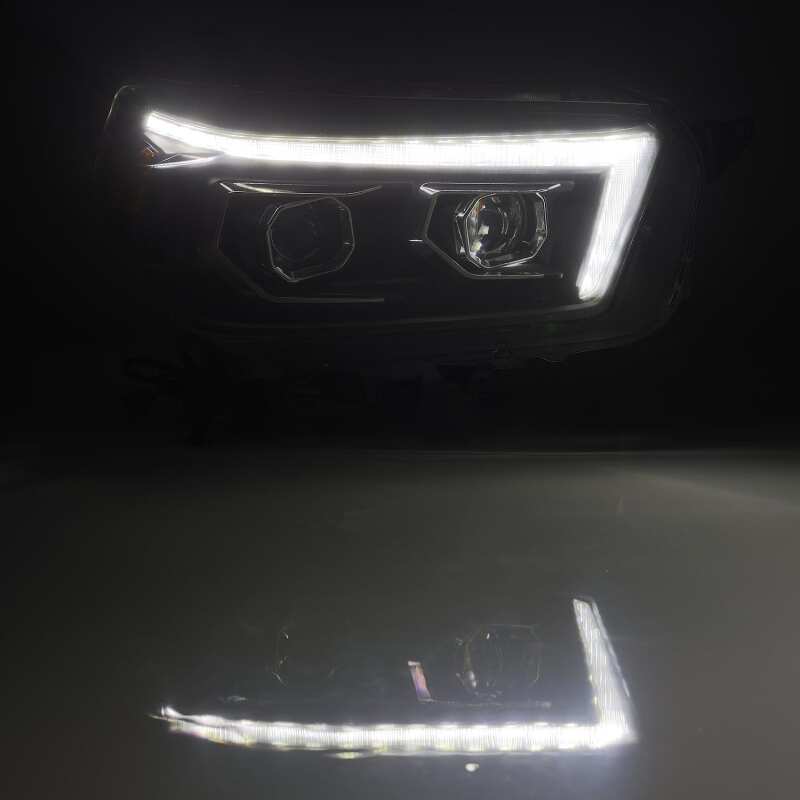 AlphaRex 10-13 Toyota 4Runner PRO-Series Projector Headlights Plank Style Black w/Seq Signal/DRL - 880755