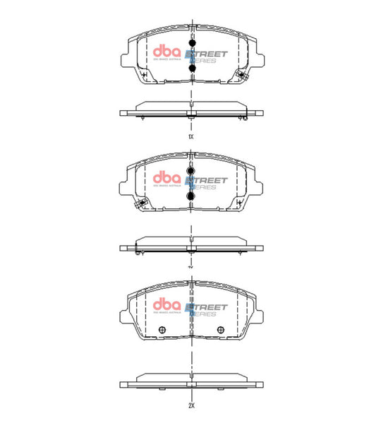 DBA 2020+ Hyundai Palisade Street Series Front Brake Pads - DB15169SS