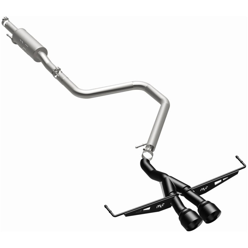 MagnaFlow 2019 Hyundai Veloster 1.6L 2.5in Center Exit Stainless Steel Cat-Back Exhaust w/Blk Tips - 19455