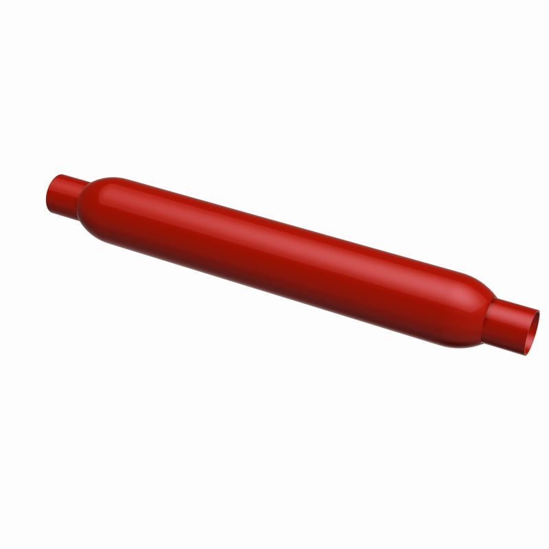 MagnaFlow Muffler Red Pack Series Glasspack 3.5in Rd 18in Body Length 2.25in/2.25in Inlet/Outlet - 13125