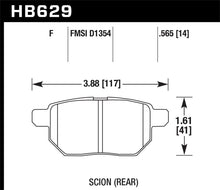 Load image into Gallery viewer, Hawk 08-15 Scion xB HPS 5.0 Rear Brake Pads - HB629B.565