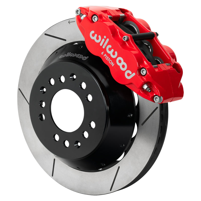 Wilwood kit front fnslr wwe 2IN. drop alum pro spindle 13.00 rotor GT red - 140-17985-R