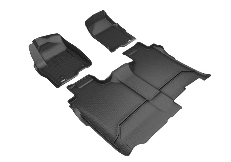 3D MAXpider 19-26 GMC Sierra / Silverado 1500 CC/ 2500/3500HD CC Bucket Seat Kagu Black Full Set - L1GM02501509