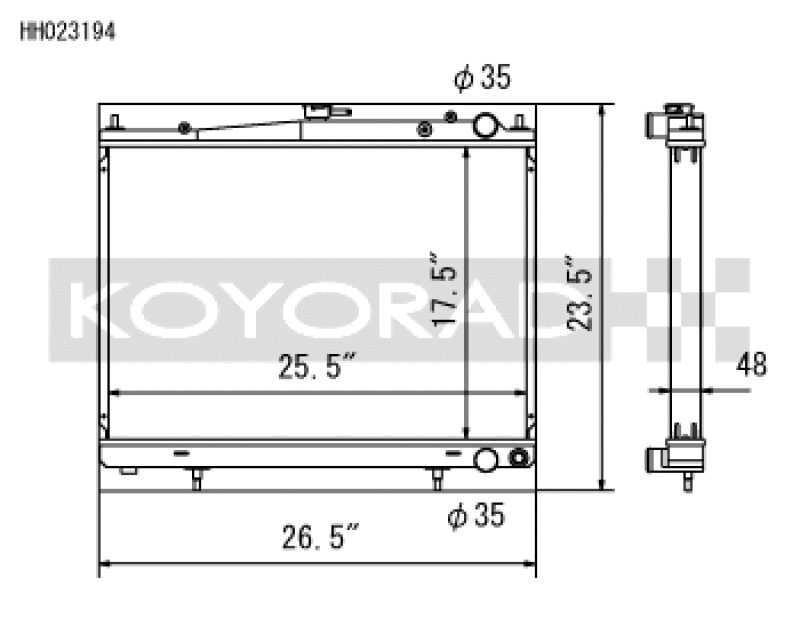 Koyo 00-02 Nissan Skyline GTR 2.6L Turbo Racing Radiator - HH023194