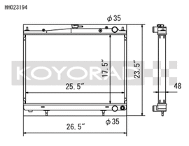 Koyo 00-02 Nissan Skyline GTR 2.6L Turbo Racing Radiator - HH023194