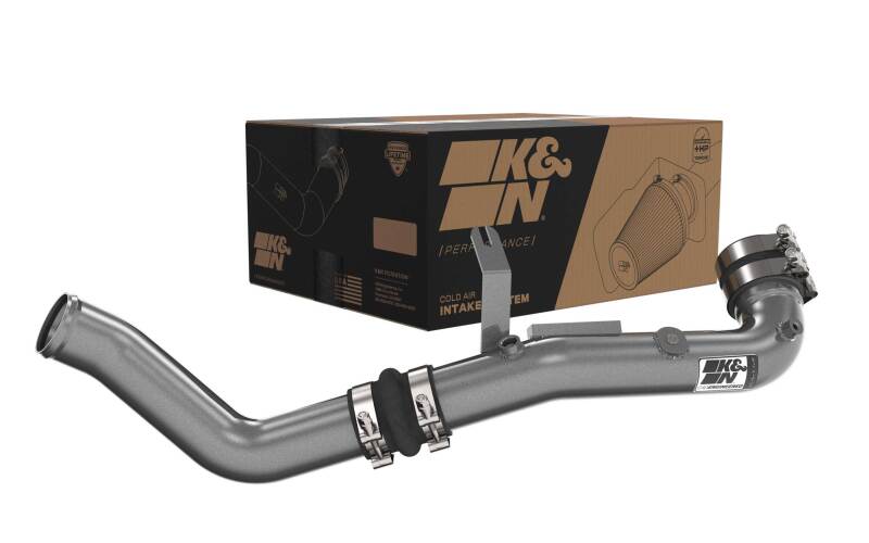 K&N 22-24 Honda Civic 1.5L L4 Aluminum Charge Pipe Kit - Gunmetal Gray - 77-1022KC