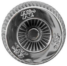 Load image into Gallery viewer, K&amp;N Universal Filter Chrome Round Tapered White - 4in Flange ID x 1.125in Flange Length x 5.5in H - RG-1001WT