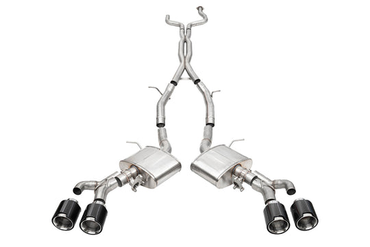 Corsa 22-25 Cadillac CT4 V Blackwing 3in Dual Mode Active Cat-Back 4.5in CF Polished Dual Rear Tip - 21317CF