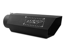 Load image into Gallery viewer, MBRP Universal Hex Tip 4in Inlet 16in Length w/ Logo - Black Coated - T5164BLK