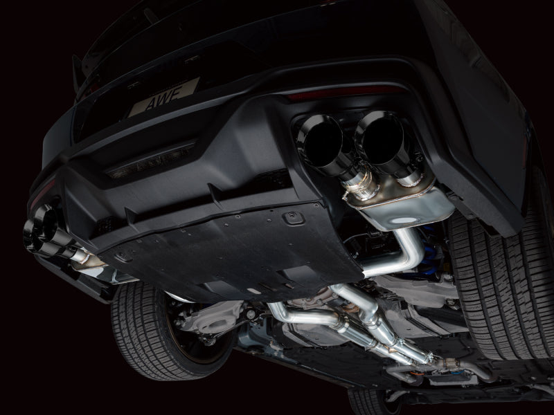 AWE 2024 Ford Mustang Dark Horse S650 RWD SwitchPath Cat-Back Exhaust w/ Quad Diamond Black Tips - 3025-43375