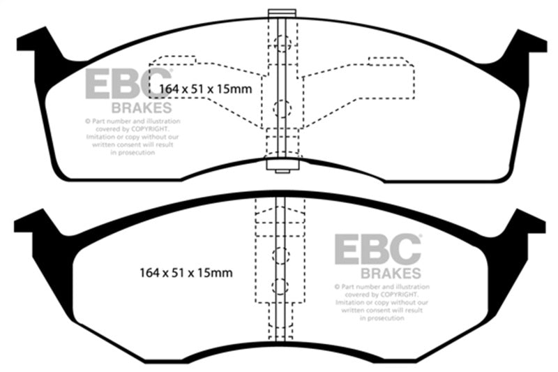 EBC 95-97 Chrysler Concorde 3.3 Ultimax2 Front Brake Pads - UD642