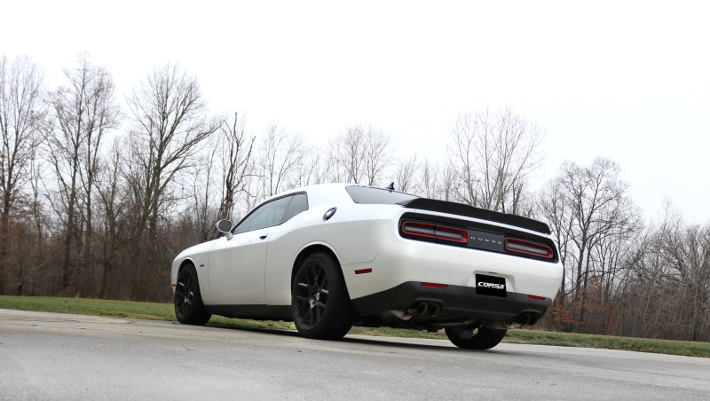 Corsa 15-16 Dodge Challenger Xtreme Cat-Back Dual Rear Exit with Twin 3.5in Polished Pro-Series Tips - 14985