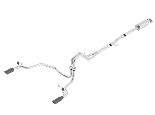 Borla 15-16 Ford F150 3.5L EcoBoost Ext. Cab Black Chrome CB Exhaust ATAK Single Split Rear Exit - 140616BC