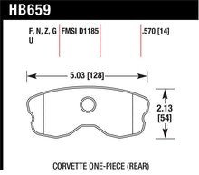 Load image into Gallery viewer, Hawk 10-12 Chevrolet Corvette Grand Sport / 06-12 Corvette Z06 Rear DTC-60 Race Brake Pads - HB659G.570