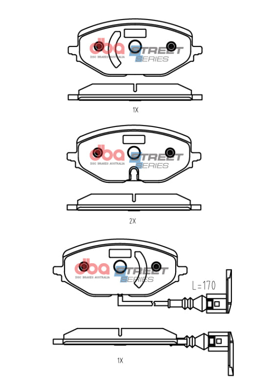 DBA 2020+ Volkswagen Golf 8 Street Series Front Brake Pads - DB15091SS