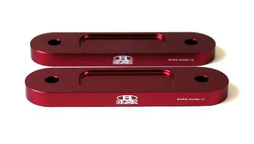 BLOX Honda S2000 Racing Front 12mm Thin Spacer Bump Steer Kit - Red (Lowered 1in and more) - BXSS-20354-12-RD