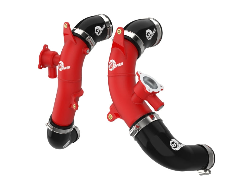 aFe 2022 Toyota Land Cruiser (J300) V6-3.5L (tt) BladeRunner 2.5in Aluminum Hot Charge Pipe - Red - 46-20558-R