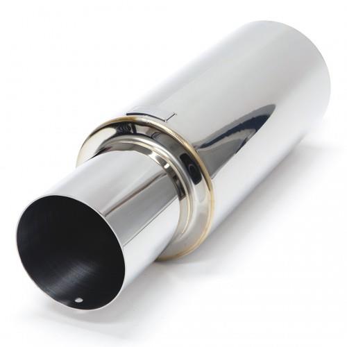 BLOX Racing 76.2mm N1 Straight Tip Muffler Universal - BXEX-00110