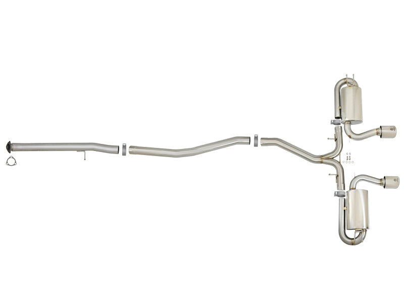 aFe Takeda 3in 304 SS Cat-Back Exhaust System w/ Polished Tips 2017 Honda Civic Si I4 1.5L (t) - 49-36618-P
