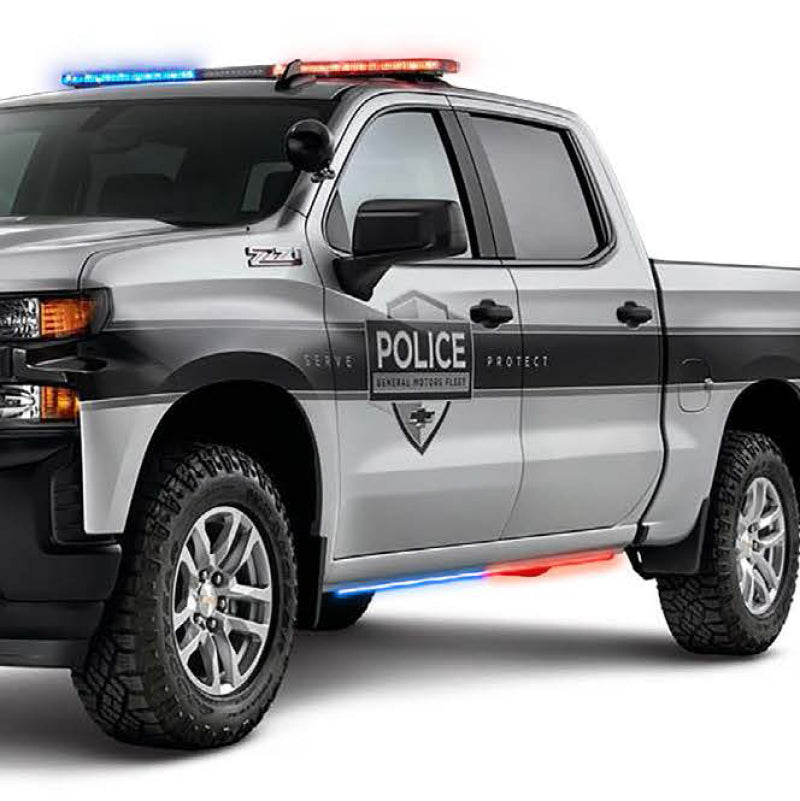 Putco 15-24 Chevrolet Silverado Blade Rocker Kits Sideliners - Red & White w/ White Override - 901801460