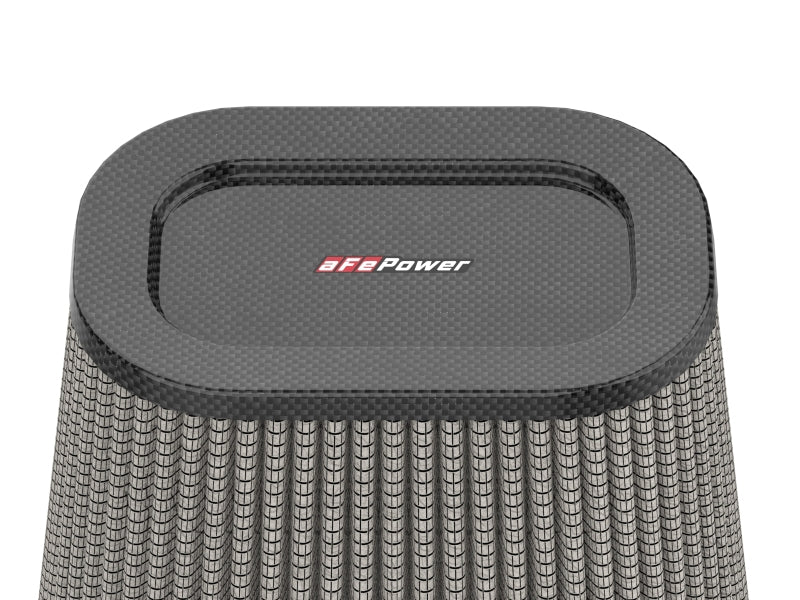 aFe Track Series Intake Pro DRY S Air Filter 4IN F x (7-3/4 x 6-1/2)IN B x (5-3/4 x 3-3/4)IN T x 7IN - 27-90203D