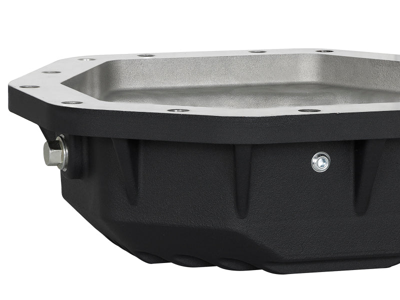 aFe Power Pro Ser Rear Diff Cover Black w/Mach Fins 2017 Ford Diesel Trucks V8-6.7L(td) Dana M275-14 - 46-70352