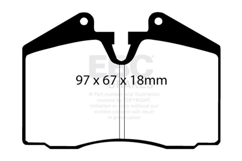 EBC 89-95 Ferrari 348 3.4 Redstuff Front/Rear Brake Pads (Axle Set Only) - DP3612C