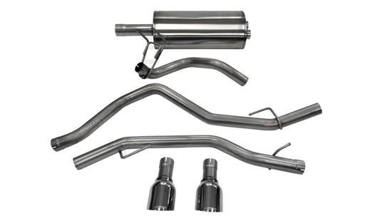 Corsa 2009-2018 Dodge Ram 1500 4.7L Quad/Crew Cab/Short Bed Polished Dual Exit Cat-Back Exhaust - 14405