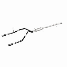 Load image into Gallery viewer, MagnaFlow SYS Cat-Back 4in Black Dual Split Rear Tips 14-15 Chevy Silverado/GMC Sierra 4.3L-5.3L - 15361