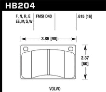 Load image into Gallery viewer, Hawk 90-93 Volvo 240 DTC-30 Front Race Pads - HB204W.615