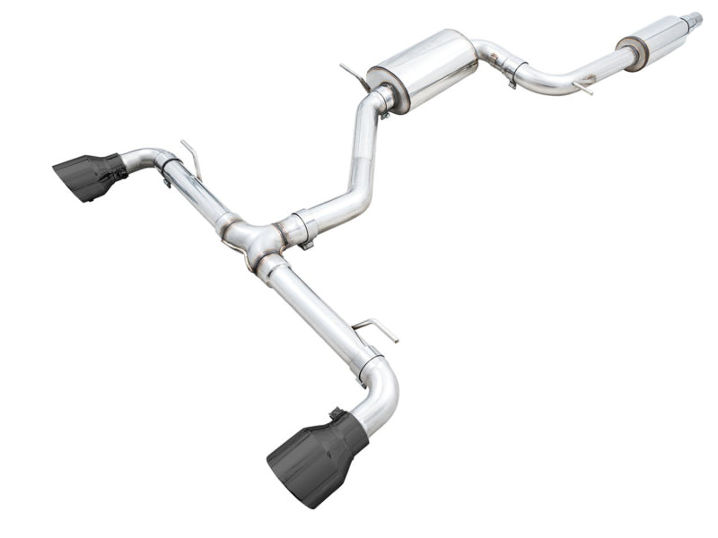 AWE Tuning 2022 VW GTI MK8 Touring Edition Exhaust - Diamond Black Tips - 3015-33658