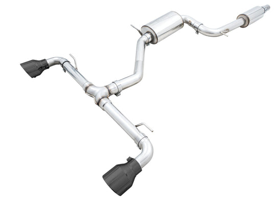 AWE Tuning 2022 VW GTI MK8 Touring Edition Exhaust - Diamond Black Tips - 3015-33658