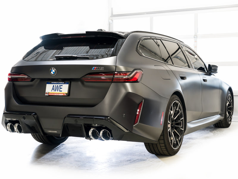 AWE Tuning BMW G90/G99 M5 Touring Edition Cat-Back Exhaust - Chrome Silver Tips - 3015-42790