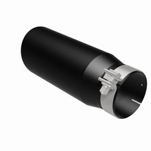 Load image into Gallery viewer, MagnaFlow Tip Stainless Black Coated Single Double Round Single Outlet 5in Dia 4in Inlet 13in L - 35240