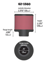 Load image into Gallery viewer, K&amp;N 0.75 inch ID 1.375 inch OD 1.125 inch H Clamp On Crankcase Vent Filter - 62-1560