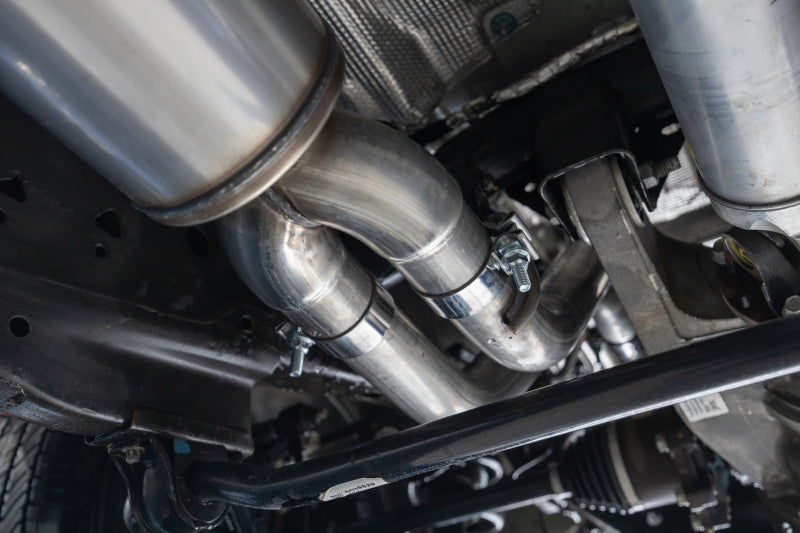 MBRP 21-24 Chevrolet Suburban XL 5.3L 3in Aluminized 2.5in Dual Split Carbon Fiber Cat-back - S5059AL