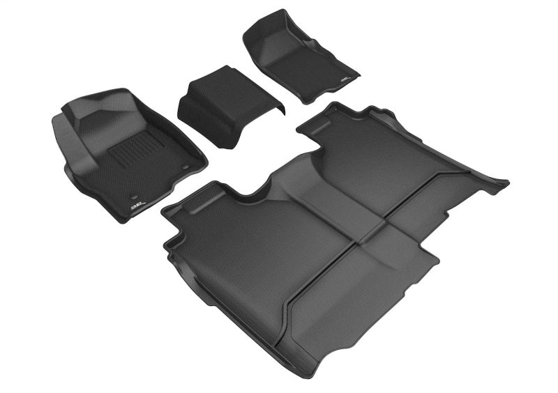3D MAXpider 19-26 GMC Sierra/Chevy Silverado 1500 CC/ 2500/3500HD CC Bench Seat Kagu Black Full Set - L1GM02401509