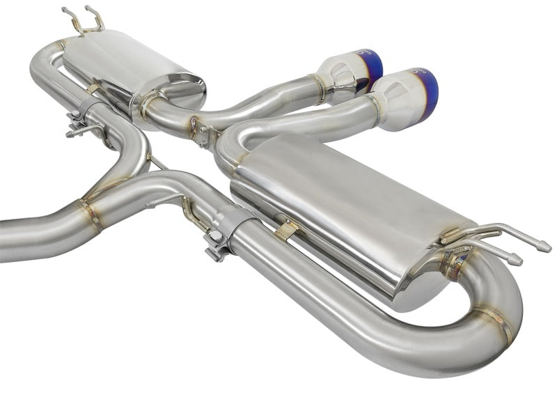 aFe Takeda 3in 304 SS Cat-Back Exhaust System w/ Blue Tips 2017+ Honda Civic Si 4Dr I4 1.5L (t) - 49-36621-L