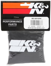Load image into Gallery viewer, K&amp;N Universal Round Tapered Filter Wrap - Black - 6in Base ID x 4.625in Top ID x 9in Height - RE-0810PK