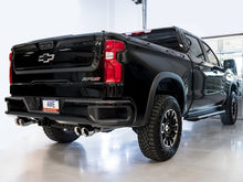 Load image into Gallery viewer, AWE Tuning 22-23 GMC Sierra 1500 AT4X 6.2L 0FG Catback Split Dual (Flat Bumper) - Chrome Silver Tips - 3015-42284